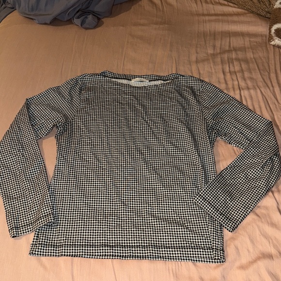 Doen Paulette gingham checkered long sleeve  top - Picture 4 of 9